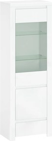 Vitrin 1D1W1S, fehér fényes, LINDY