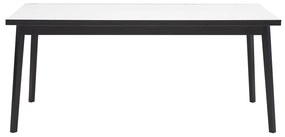 Fekete-fehér összecsukható étkezőasztal tölgyfából Hammel Single, 180 x 90 cm