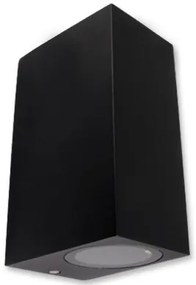 MasterLED Lida 150x92 fekete szögletes oldalfali lámpa GU10-es foglalattal