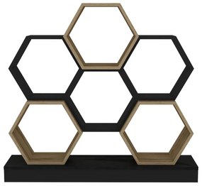 könyvespolc Cicek - Black, Oak