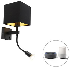 Okos fali lámpa fekete USB-vel, Wi-Fi-vel, A60 és GU10 foglalattal - Zeno