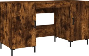 vidaXL füstös tölgy színű szerelt fa íróasztal 140x50x75 cm