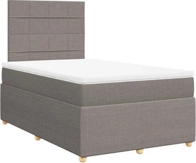 vidaXL tópszínű szövet rugós ágy matraccal 120 x 200 cm