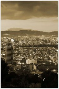 Poszterek 60x90 Éjszakai felvétel Barcelonából