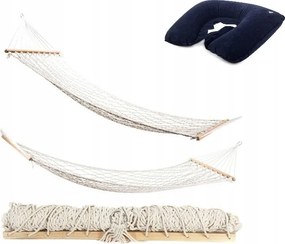 Klasszikus hálós függőágy Retro ecru boho párna