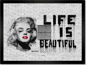 Poszterek keretben 40x30 Banksy Life is beautiful