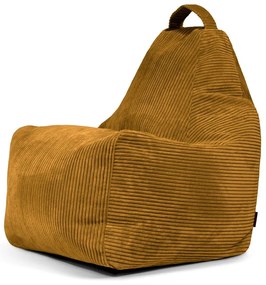 Mustársárga kordbársony babzsákfotel Play Amuse – SLOWDOWN