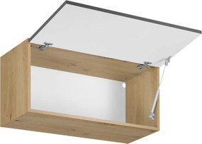 Felső szekrény, artisan tölgy/szürke matt,  LANGEN G80K