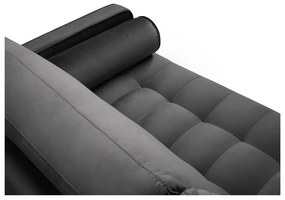 Santo sötétszürke bársonykanapé, 219 cm - Milo Casa