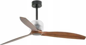 Faro Deco Fan M fekete/fa Led mennyezeti ventilátor, DC motor, távirányító