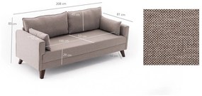 Design összecsukható kanapé Marisela 208 cm krém
