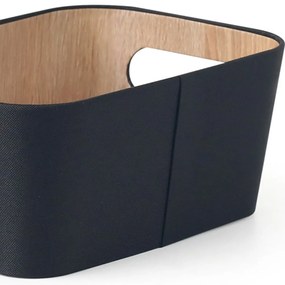 Kitchisimo 2 db tároló kosár szett 26 × 18 × 11cm, fekete, S