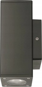 Heitronic fali lámpa Galera GU10 2x9W antracit 230V IP54 500945