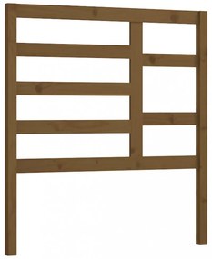mézbarna tömör fenyőfa ágyfejtámla 106 x 4 x 104 cm