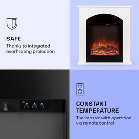 Klarstein Elbrus, elektromos kandalló, 2000 W, LED technológia, távirányító