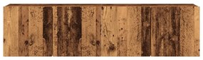 2 db antik fa színű falra szerelhető TV-szekrény 80 x 30 x 41cm