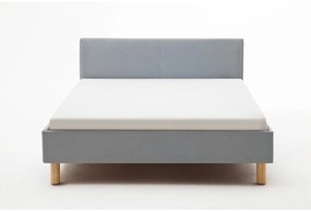 Kékesszürke kárpitozott egyszemélyes ágy 120x200 cm Lena – Meise Möbel