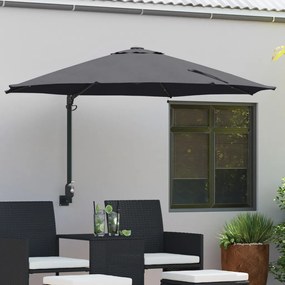 Fali napernyő LED-del Antracit 248 cm