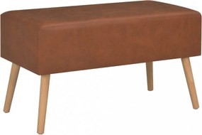 barna műbőr pad fiókokkal 80 cm