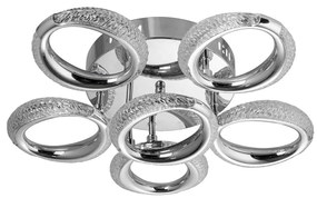 LED Mennyezeti lámpa 6xLED/14W/230V 3000-5000K átm. 46 cm fényezett króm