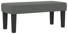 Boxspring ágy matraccal és paddal sötétszürke 90x200 cm szövet
