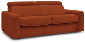 Téglavörös kinyitható kanapé 215 cm Monaco – Bobochic Paris
