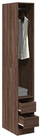 vidaXL barna tölgy színű szerelt fa ruhásszekrény 30 x 50 x 200 cm