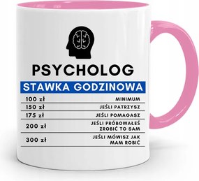 Pszichológus Pszichiáter Terapeuta Bögre Rózsaszín, fényképes nyomtatással