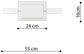 Thoro TH.221 - LED Csillár zsinóron RIO LED/30W/230V CRI95 4000K átm. 55 cm arany