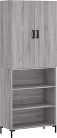 vidaXL szürke sonoma szerelt fa magasszekrény 69,5 x 34 x 180 cm