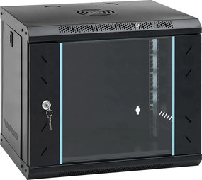 vidaXL 9U fali hálózati szekrény 19" IP20 53x40x45 cm