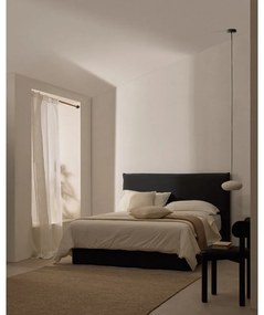 Antracitszürke kárpitozott franciaágy 180x200 cm Jaira – Kave Home