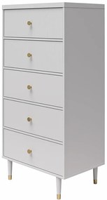 Világosszürke magas komód 70x141 cm Elizabeth – CosmoLiving by Cosmopolitan
