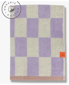 Világossárga-lila organikus pamut fürdőlepedő 70x133 cm Retro – Mette Ditmer Denmark