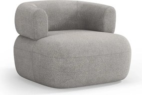 Világosszürke buklé fotel Jenny – Micadoni Home