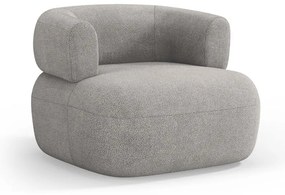 Világosszürke buklé fotel Jenny – Micadoni Home