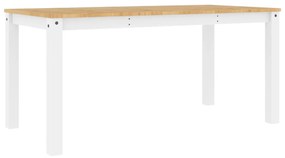 Panama fehér tömör fenyőfa ebédlőasztal 160 x 80 x 75 cm
