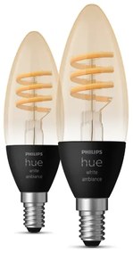 KÉSZLET 2x LED Dimmelhető izzó Philips Hue WHITE AMBIANCE E14/4,6W/230V