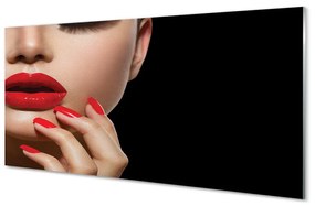 Akrilkép Nő vörös ajkak és körmök 120x60 cm