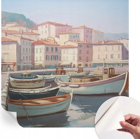 Öntapadós Stílusos Dekoratív Fotótapéta Tengerparti kikötő 250x250 cm