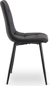 Szék fekete színben, műbőr kárpittal DALVIN