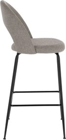 Szürke kárpitozott bárszék szett 4 db-os (ülésmagasság 63 cm) Mahalia – Kave Home