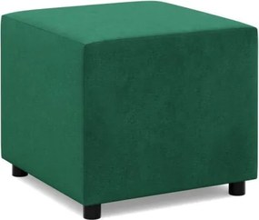 Zeus puff, bársony, 50x50, zöld