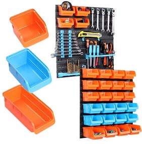Fali csavar és szerszám rendező 2 típusba-43 db-os