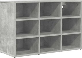 vidaXL Cipőszekrény polcokkal Beton szürke 77,5 x 30 x 51 cm Faanyag