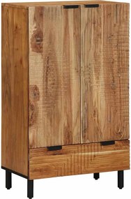 vidaXL Magasfiú polcokkal Természetes 60 x 33,5 x 100 cm Tömör Akácfa