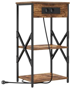 Éjjeli Szekrények 2 pcs Füstölt tölgy 41 x 31 x 76 cm Faanyag