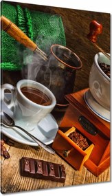 Vászonkép 80x120 Csésze és zöld zsákok