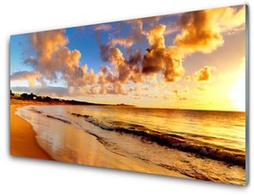 Modern üvegkép Ocean Beach Landscape 140x70 cm