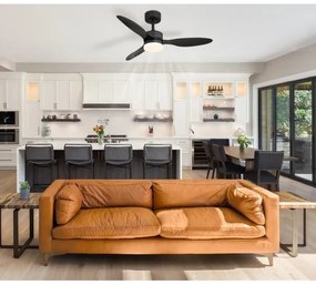 Globo 03608 - BLACKWELL LED mennyezeti ventilátor, 20W, 230V, távirányítóval